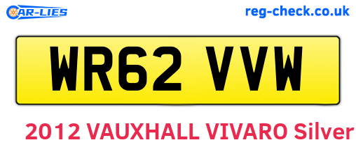 WR62VVW are the vehicle registration plates.