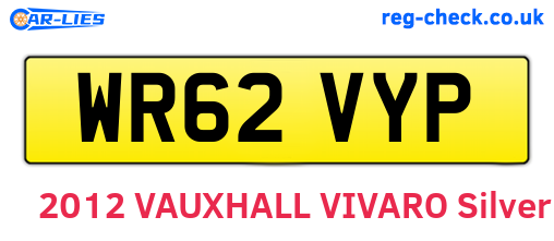 WR62VYP are the vehicle registration plates.