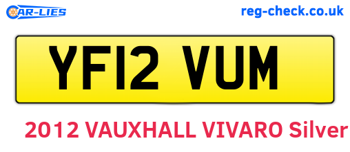 YF12VUM are the vehicle registration plates.