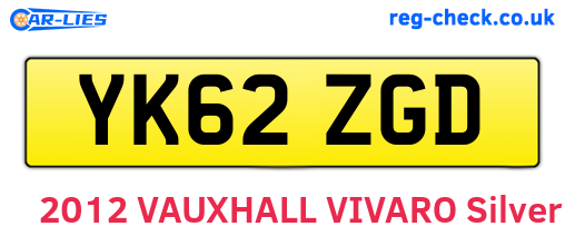 YK62ZGD are the vehicle registration plates.
