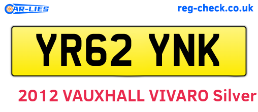 YR62YNK are the vehicle registration plates.