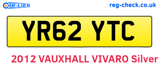 YR62YTC are the vehicle registration plates.