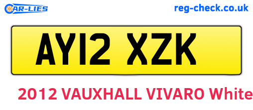 AY12XZK are the vehicle registration plates.