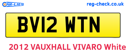 BV12WTN are the vehicle registration plates.