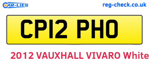 CP12PHO are the vehicle registration plates.