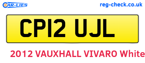 CP12UJL are the vehicle registration plates.