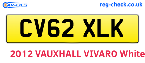 CV62XLK are the vehicle registration plates.
