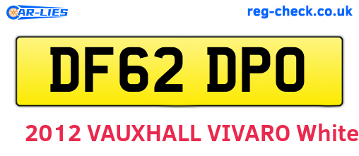 DF62DPO are the vehicle registration plates.