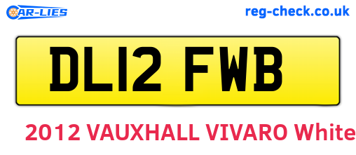 DL12FWB are the vehicle registration plates.