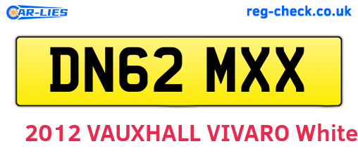 DN62MXX are the vehicle registration plates.