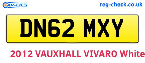 DN62MXY are the vehicle registration plates.