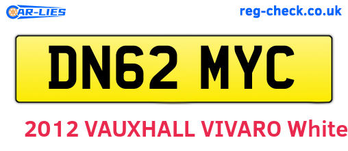 DN62MYC are the vehicle registration plates.