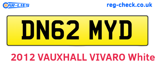 DN62MYD are the vehicle registration plates.