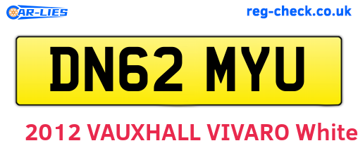 DN62MYU are the vehicle registration plates.