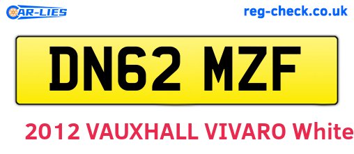 DN62MZF are the vehicle registration plates.