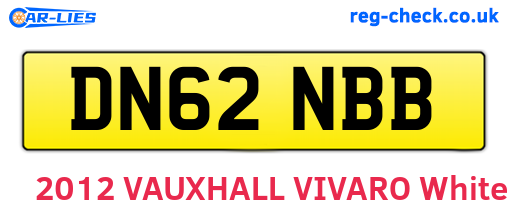 DN62NBB are the vehicle registration plates.