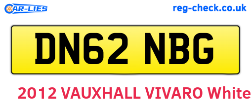 DN62NBG are the vehicle registration plates.