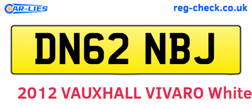 DN62NBJ are the vehicle registration plates.
