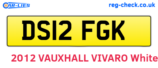 DS12FGK are the vehicle registration plates.