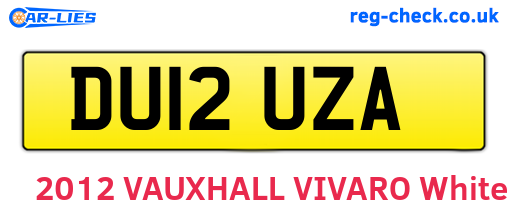 DU12UZA are the vehicle registration plates.