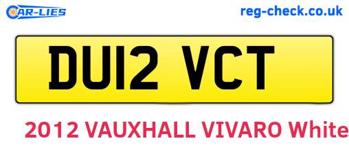 DU12VCT are the vehicle registration plates.