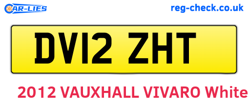DV12ZHT are the vehicle registration plates.