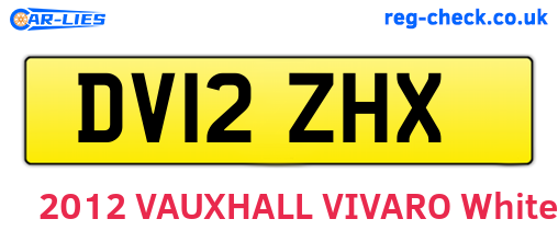 DV12ZHX are the vehicle registration plates.