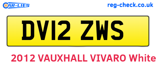 DV12ZWS are the vehicle registration plates.