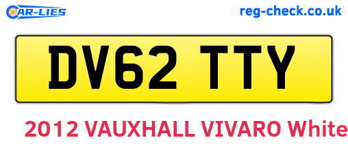 DV62TTY are the vehicle registration plates.