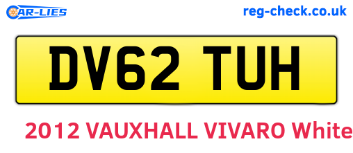 DV62TUH are the vehicle registration plates.