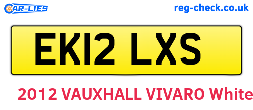EK12LXS are the vehicle registration plates.