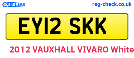 EY12SKK are the vehicle registration plates.