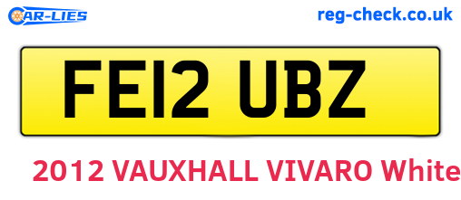 FE12UBZ are the vehicle registration plates.