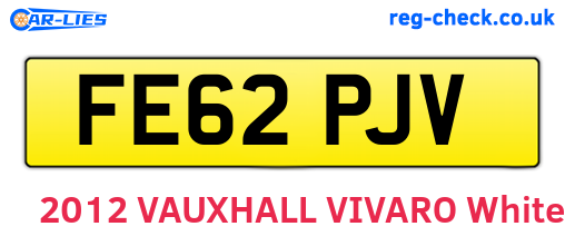 FE62PJV are the vehicle registration plates.
