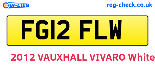 FG12FLW are the vehicle registration plates.