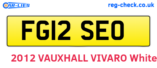 FG12SEO are the vehicle registration plates.