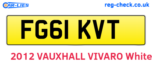 FG61KVT are the vehicle registration plates.