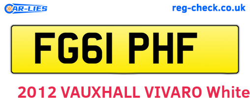 FG61PHF are the vehicle registration plates.