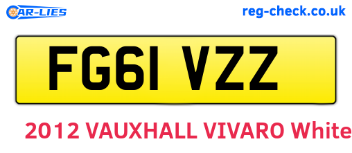 FG61VZZ are the vehicle registration plates.