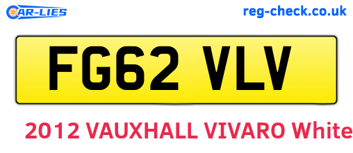 FG62VLV are the vehicle registration plates.
