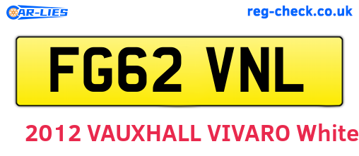 FG62VNL are the vehicle registration plates.