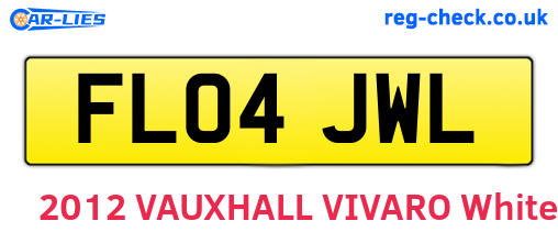 FL04JWL are the vehicle registration plates.