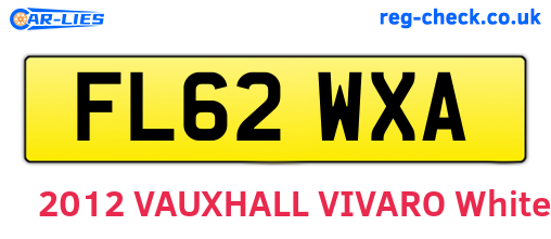 FL62WXA are the vehicle registration plates.