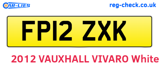 FP12ZXK are the vehicle registration plates.