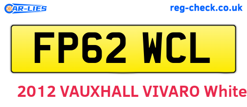FP62WCL are the vehicle registration plates.