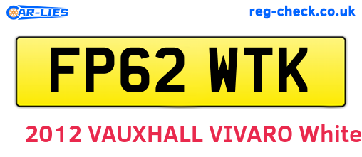 FP62WTK are the vehicle registration plates.