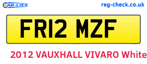 FR12MZF are the vehicle registration plates.