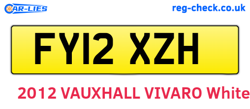 FY12XZH are the vehicle registration plates.