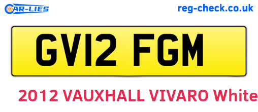 GV12FGM are the vehicle registration plates.