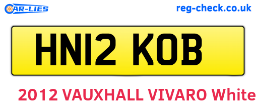 HN12KOB are the vehicle registration plates.